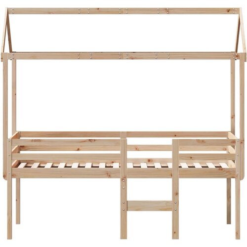  Visoki krevet s krovom 90 x 190 cm od masivne borovine Slike