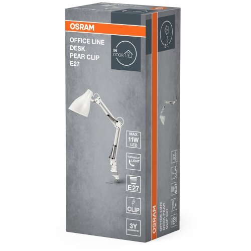 Osram Stona lampa sa stezaljkom DESK LINE 1xE27/11W/230V bela Slike