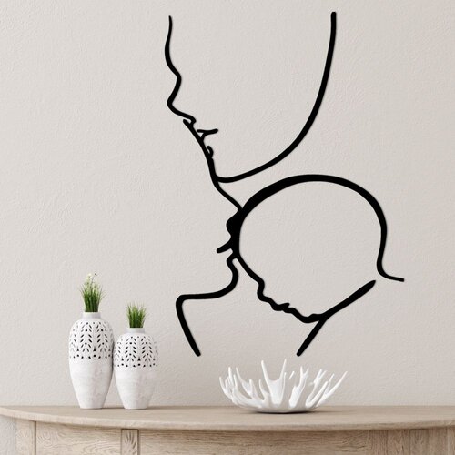 Wallity Zidna dekoracija Family, 72x0.15x50 cm, 1.5 mm, Crna Cene