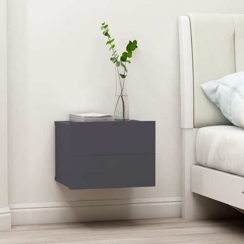 VidaXL Nočne omarice 2 kosa sive 40x30x30 cm iverna plo&amp;scaron;ča Slike