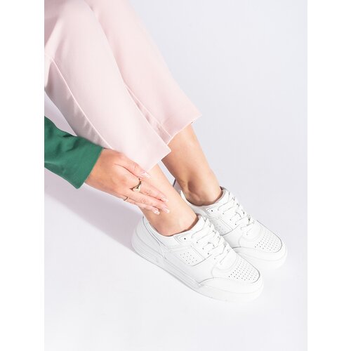 Shelvt White platform sneakers Cene
