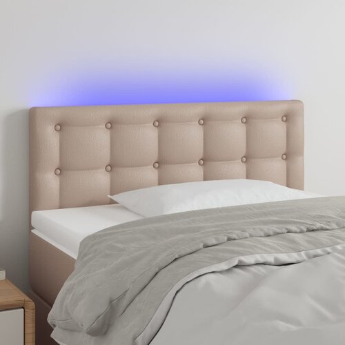 vidaXL LED uzglavlje boja cappuccina 80 x 5 x 78/88 cm od umjetne kože Cijene
