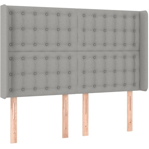 Maison Chic vzglavna omarica - nočna omarica - posteljna omarica z u&amp;scaron;esi svetlo sivo 147x16x118/128 cm blago, (21712438) Slike