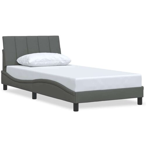 VidaXL Okvir kreveta bez madraca tamnosivi 100x200 cm od tkanine Slike