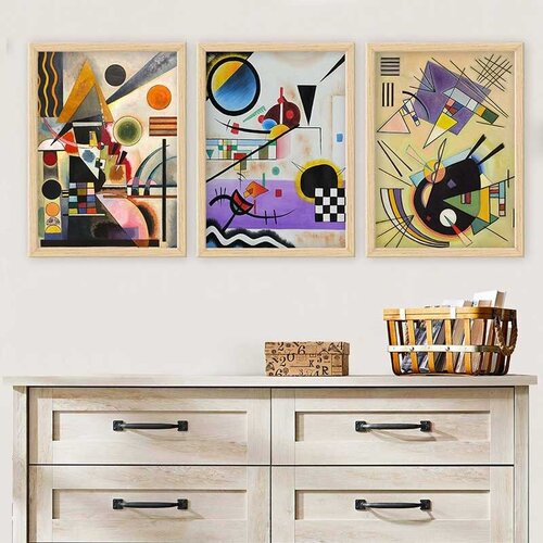 Wallity Set uramljenih slika 3NTC_UN84644, 3 Dela Cene