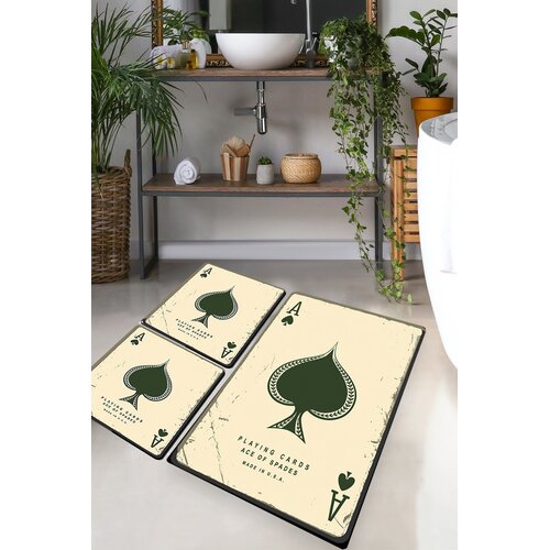  Playing Cards Multicolor Bathmat Set (3 Pieces) Cijene