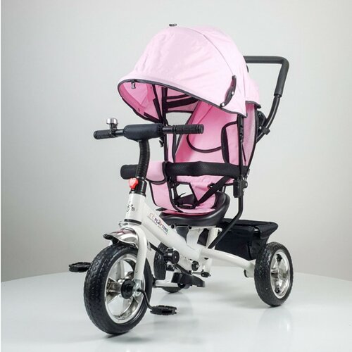 tricikl guralica 411 simple sa belim ramom - roze 632891 Slike