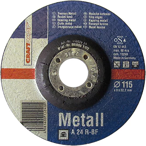 CRAFTOMAT rezni disk (Metal, Promjer rezne ploče: 115 mm, Debljina plohe: 3 mm, 1)