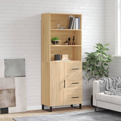  Visoka komoda hrasta sonome 69,5x34x180cm od konstruiranog drva Cene