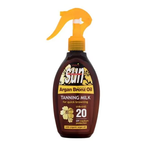 Vivaco Sun Argan Bronz Oil Tanning Milk SPF20 losion za zaštitu od sunca s arganovim uljem 200 ml