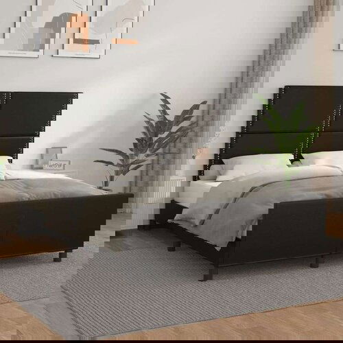  Posteljni okvir z vzglavjem črn 140x190 cm umetno usnje, (20738854) Slike