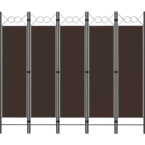 vidaXL Paravan 5-delni rjav 200x180 cm Cene
