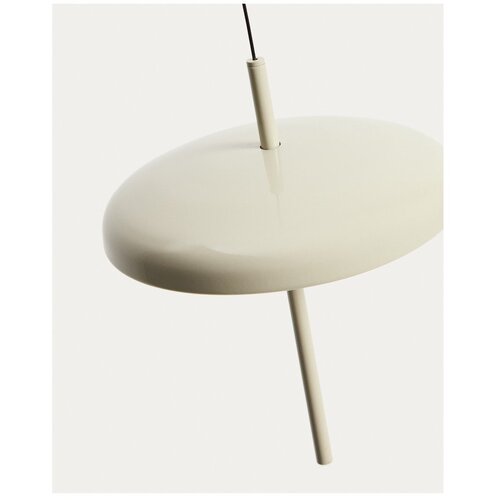 Kave Home Svetlo siva LED zatemnitvena stropna svetilka s kovinskim senčilom &amp;oslash; 16 cm Porte &amp;ndash; Slike