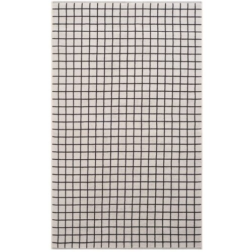 Jotex Črna/bež bombažna brisača 90x150 cm Grid &amp;ndash; Slike