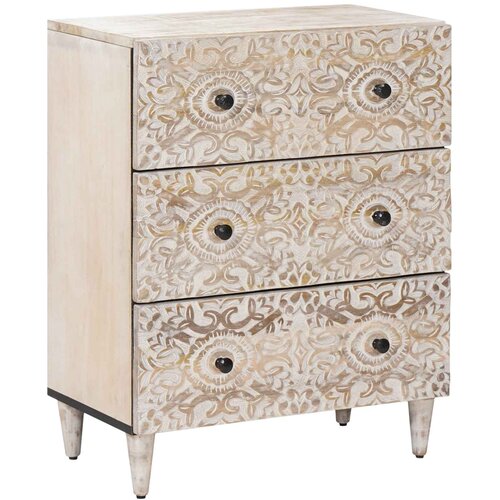  Sideboard za Pohranu Bijelo 60 x 33,5 x 75 cm Čvrsto drvo manga Cijene