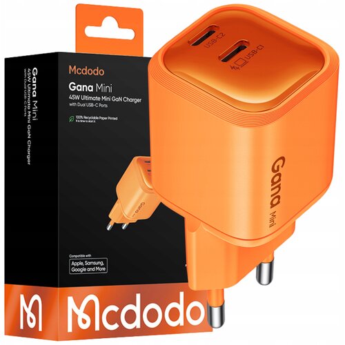 McDodo HITR POLNILEC USB C ZA PAMETNE TELEFONE APPLE SAMSUNG PD 45W GAN, (5000262108) Slike
