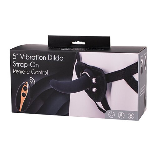 Seven Creations 5INCH VIBRATION DILDO STRAP-ON BLACK Slike