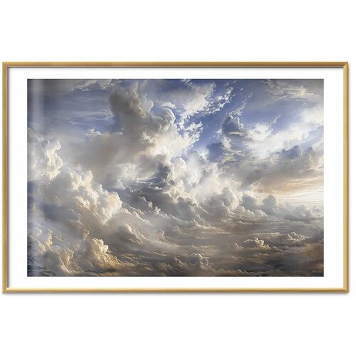  Plakat Golden Reflections on Clouds Announcing Dusk 30x21 Zlatni okvir s margom Slike