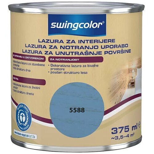 SWINGCOLOR Dekorativna lazura za bivalne prostore (375 ml, modra, na vodni osnovi) Cene