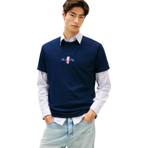 Tommy Hilfiger Majice s kratkimi rokavi DM0DM22532 Modra Cene