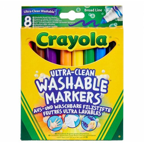 Crayola široki perivi markeri 8 kom Slike