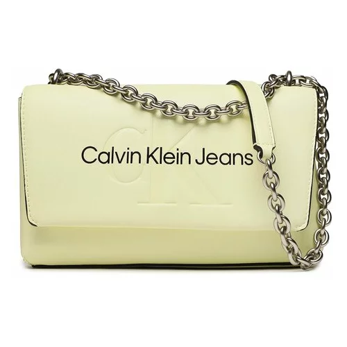 Calvin Klein Jeans Ročna torba Sculpted Ew Flap Conv25 Mono K60K607198 Rumena