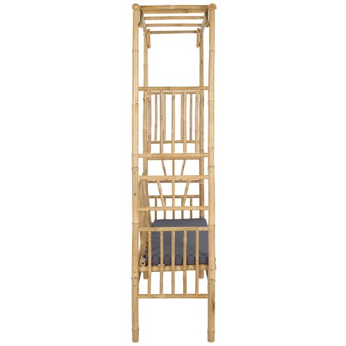  Vrtni luk s klupom Tamnosiva 115 x 50 x 205 cm Bambus Slike