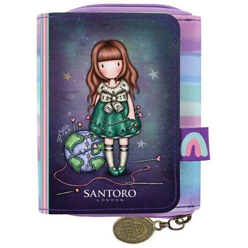 Santoro Gorjuss Novčanik na preklop sa kopčom i zipom Be Kind To Our