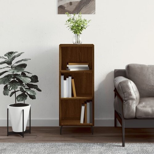  Komoda boja smeđeg hrasta 34,5x32,5x90 cm od konstruiranog drva Slike