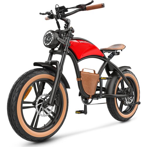 Hidoes HD-B10 električno kolo - 1000W motor 48V13AH baterija 20-palčne pnevmatike - vintage rdeča, (21618718) Cene