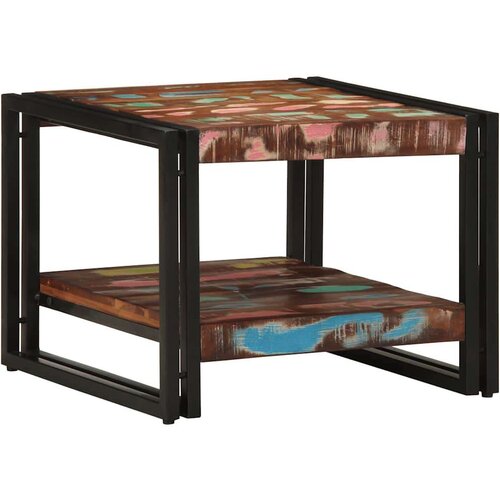  Vi&amp;scaron;ebojni stolić za kavu 50x50x38 cm puno drvo obrađeno Slike
