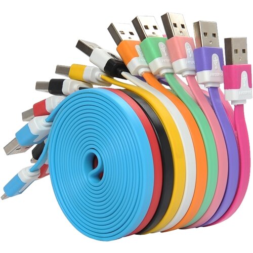 Fast Asia Kabl USB A - USB Micro-B M/M 1m flat crni Cene
