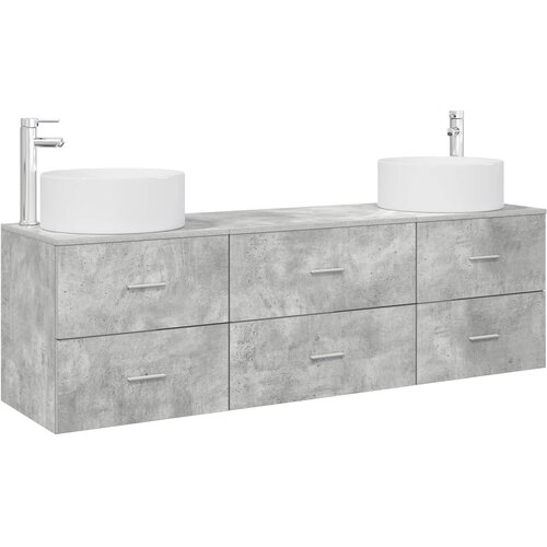  Set namje&amp;scaron;taja za kupaonicu 3 kom. Betonska siva 49,5 x 44,5 x 65,5 cm Slike