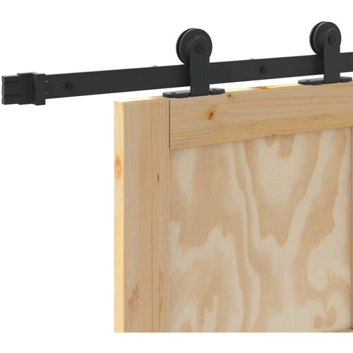  Klizna vrata Prirodna i crna 86 x 211 cm Masivna borovina Cijene