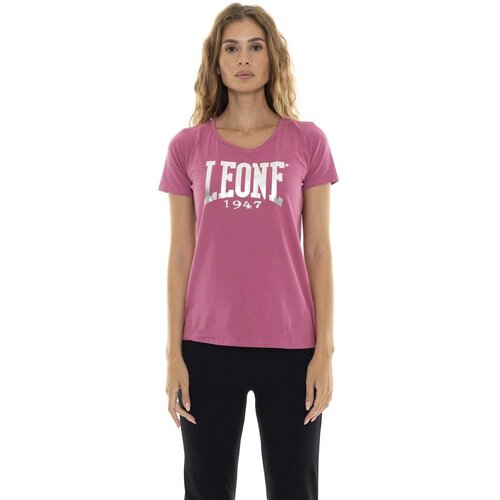 Leone 1947 Majice s kratkimi rokavi Woman T-Shirt Short Sleeves Never Without Rožnata Cene