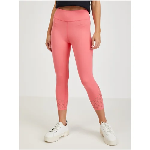 Orsay Dark pink women's shortened leggings - Women