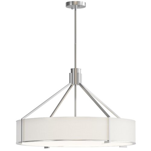 Open Design OR85655-Luster na &amp;scaron;ipci DORETTO 6xE27/15W/230V prečnik 70 cm mat hrom/bela Slike