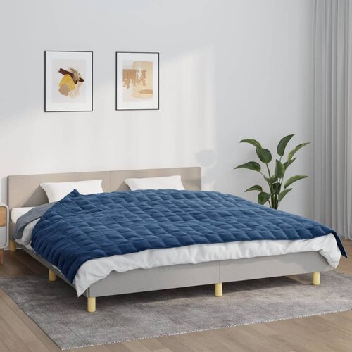 vidaXL Obtežena odeja modra 155x220 cm 11 kg blago Cene