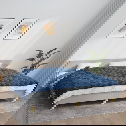 vidaXL Teška deka plava 155x220 cm 11 kg od tkanine Cijene
