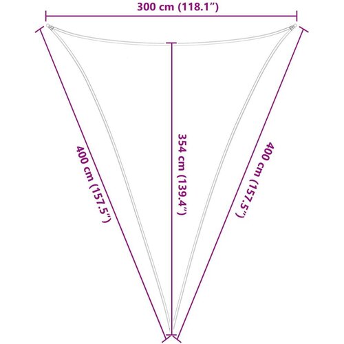  Jedrilica za sunčevu sjenu na otvorenom 3 x 4 x 4 m - Svijetlosiva i bijela 3 x 4 x 4 m Slike