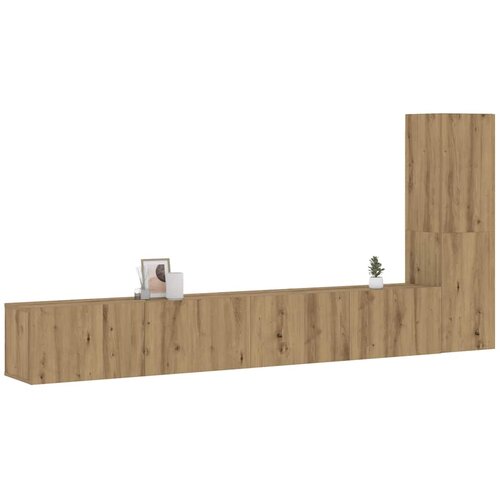 VidaXL 3 kosi stenske TV omarice Artisan Oak Engineered Wood Slike