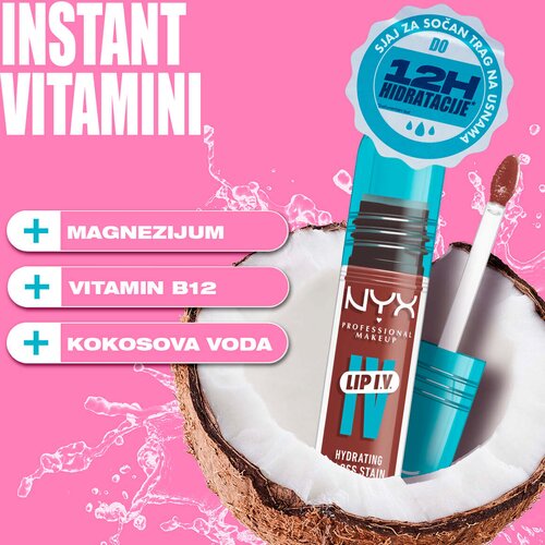 NYX Professional Makeup Lip IV dolgoobstojni sijaj za ustnice z vlažilnim učinkom odtenek Drippin&amp;#039; Nude 5 ml Slike