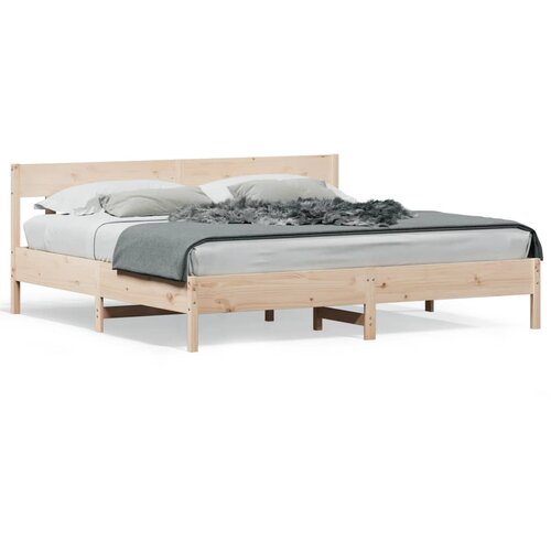 vidaXL Posteljni okvir z vzglavjem 180x200 cm borovina Cene