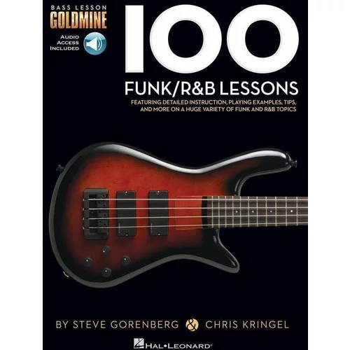 Hal Leonard 100 Funk/R&B Lessons Bass Notna glasba