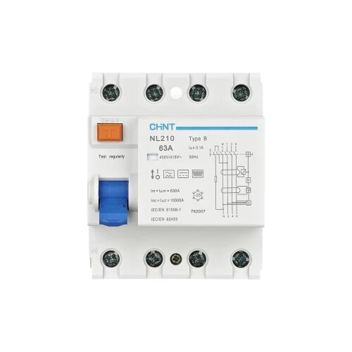 Chint 782005 NL210 3PN 25A 100mA B 10kA FID zaštitna sklopka B/10 kA 3-polni 25 A 0.1 A 415 V Cijene