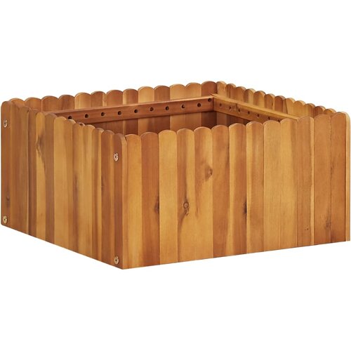  Vrtna posuda za sadnju od masivnog bagremovog drva 50x50x25 cm Slike