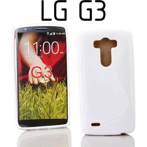  Gumijasti / gel etui S-Line za LG G3 - beli