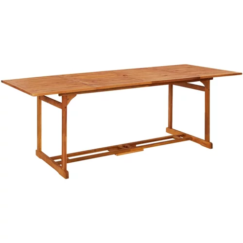 vidaXL vrtni blagovaonski stol 220 x 90 x 75 cm masivno bagremovo drvo