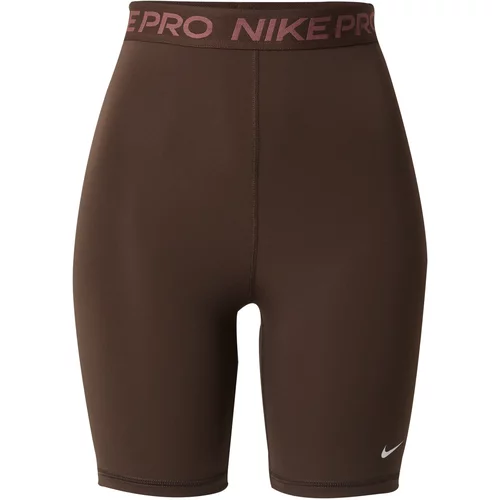 Nike Športne hlače 'Pro 365' kostanj rjava / čokolada / bela