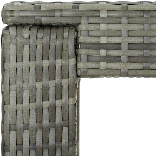  Vrtni barski stol sivi 100 x 60,5 x 110,5 cm od poliratana Slike